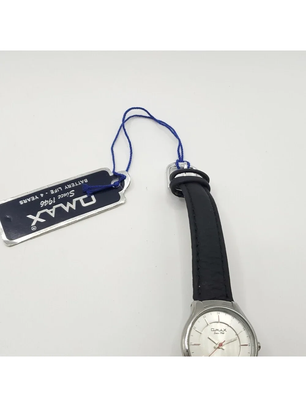 Omax Silver Tone Round Dial Quartz Womens Watch With Tag 26mm New Battery